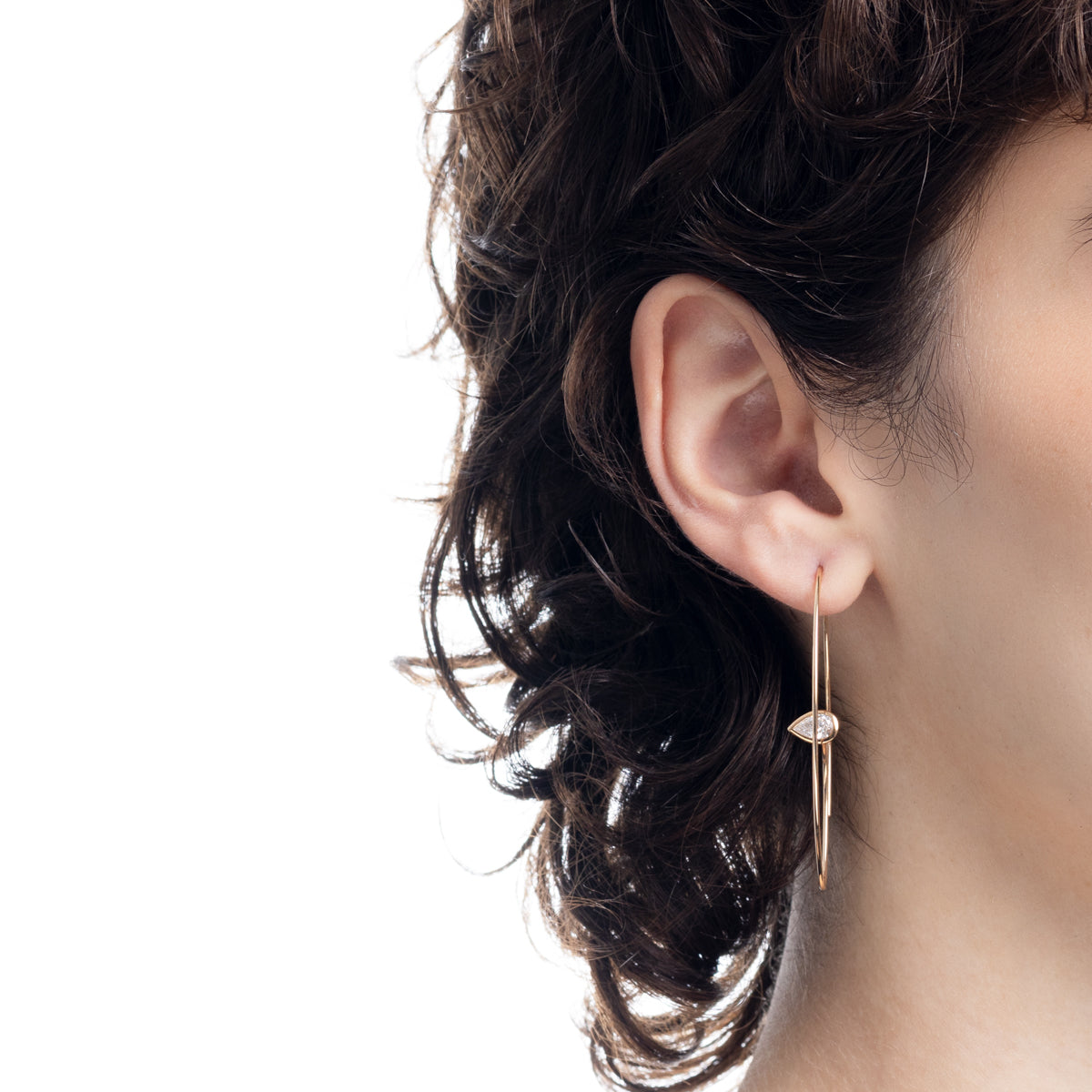 L.a.brown HYPNOTIC Lab Grown Diamond Floating Earring Large size[PS]