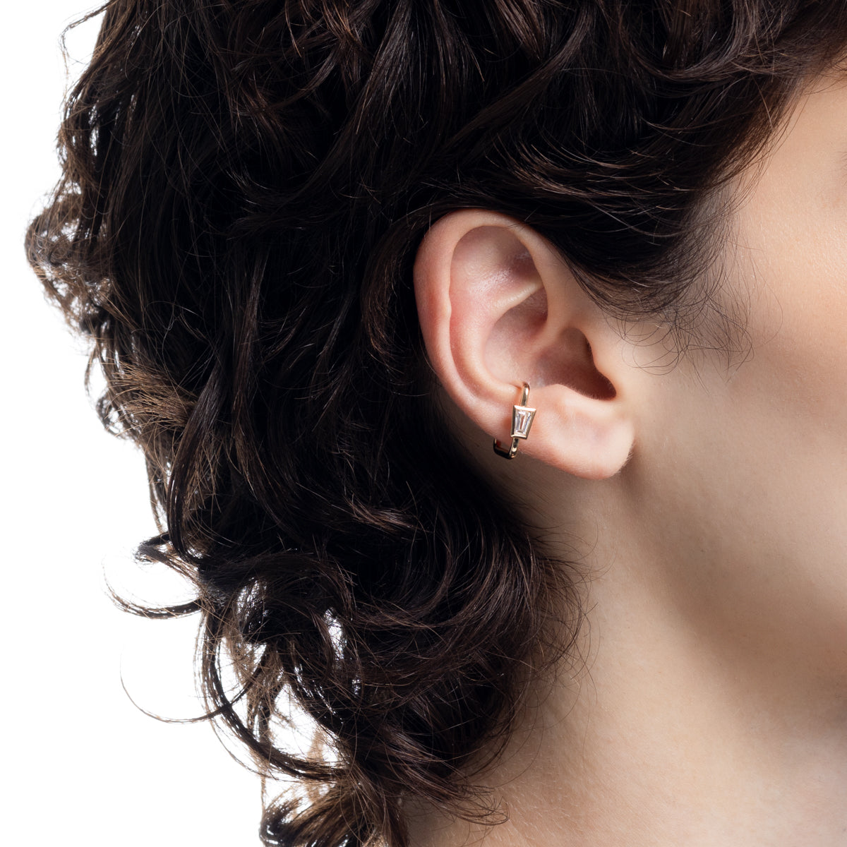 L.a.brown HYPNOTIC Lab Grown Diamond Square Ear Cuff[TB]