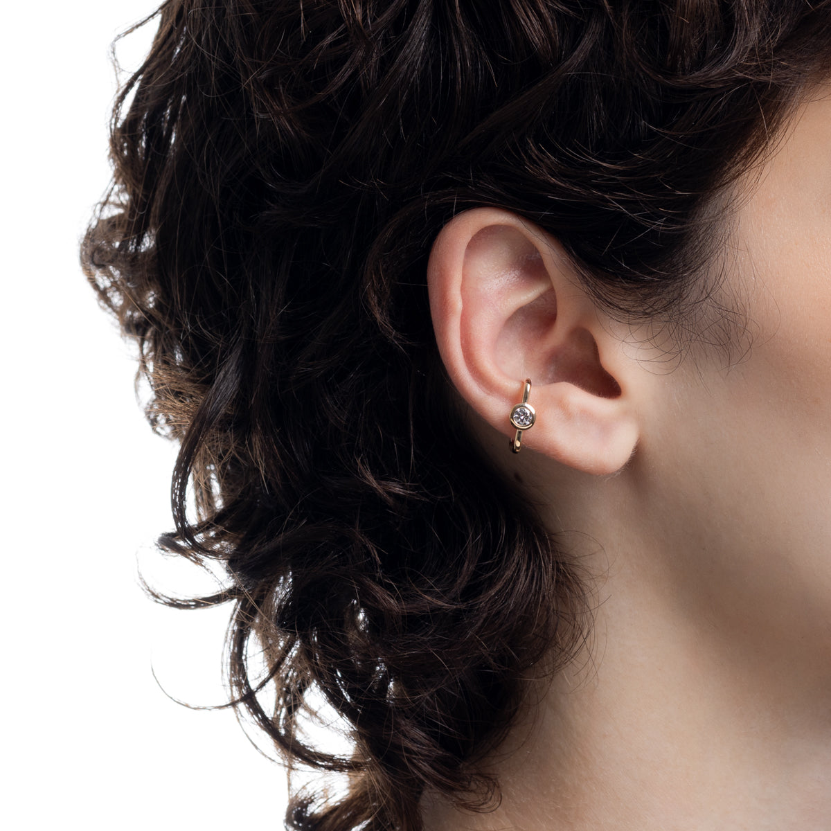 L.a.brown HYPNOTIC Lab Grown Diamond Square Ear Cuff[RD]