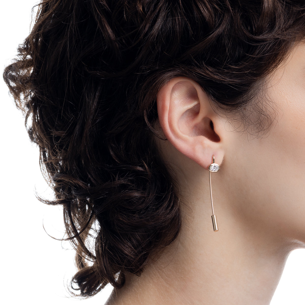 L.a.brown HYPNOTIC Lab Grown Diamond Hook Arrow Earring [OV]