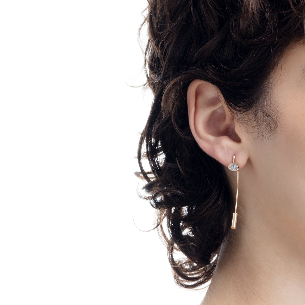 L.a.brown HYPNOTIC Lab Grown Diamond Hook Arrow Earring [OV]