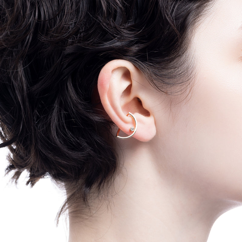 【Available from March 5】TREEHOPPER Bezel Diamond Ear Cuff Medium size