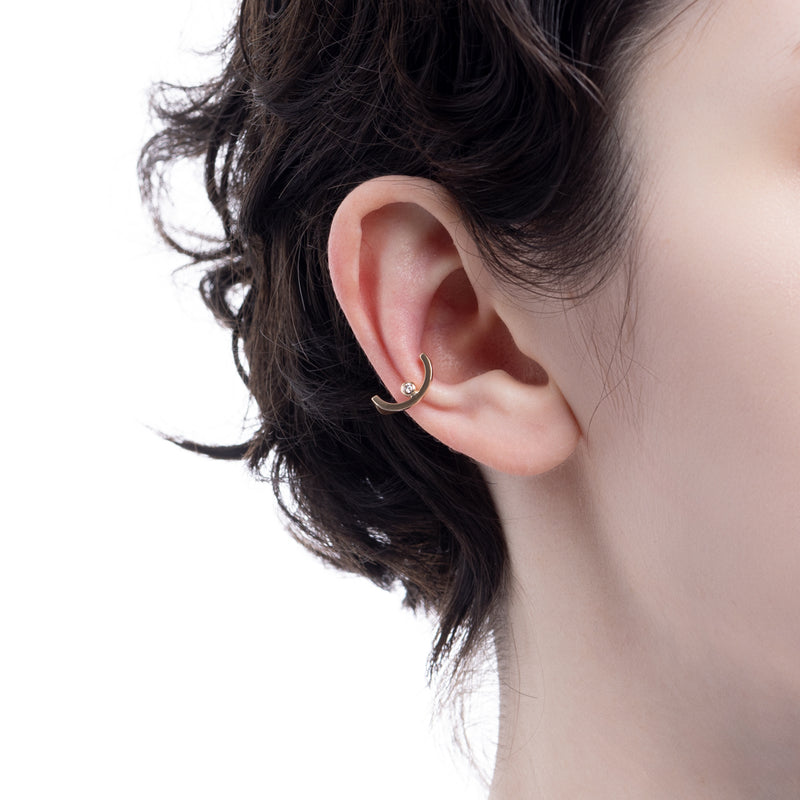 【Available from March 5】TREEHOPPER Bezel Diamond Ear Cuff Small size