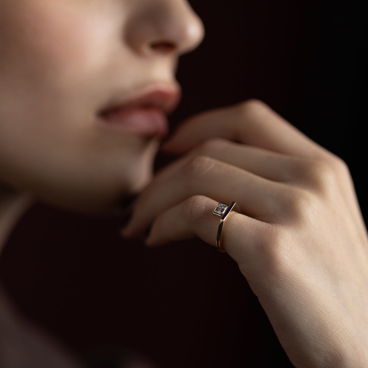 L.a.brown HYPNOTIC Lab grown Diamond Pinky Ring [EM]