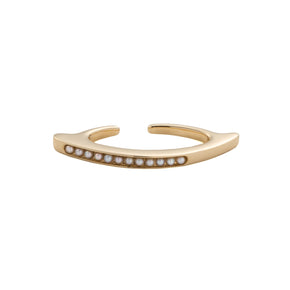 Caviar Pearl Bow Ear Cuff