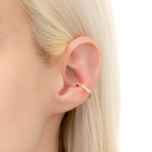 "Manhattan" Octagon Diamond Ear Cuff S size