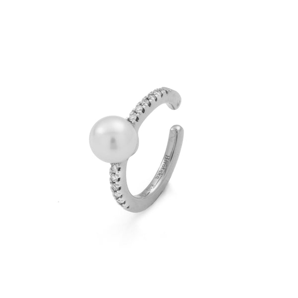 Akoya Pearl Diamond Ear Cuff