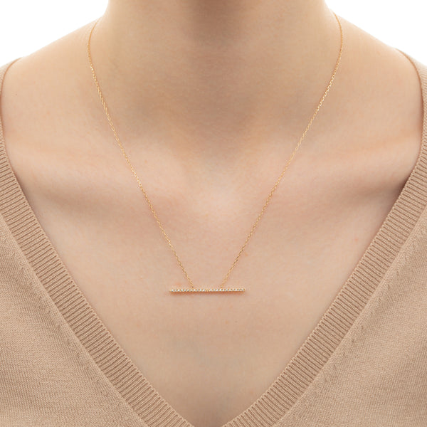 "Trapeze" Diamond Necklace L size