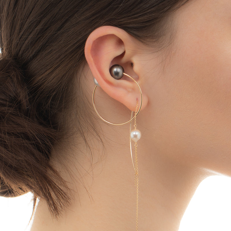 Akoya Pearl Chain Earring