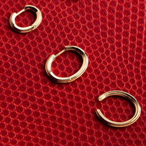 18K DUNE Oval Hoop Earring Small size