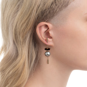 Hexagon Smoky Quartz Stone for SPEAR Earring