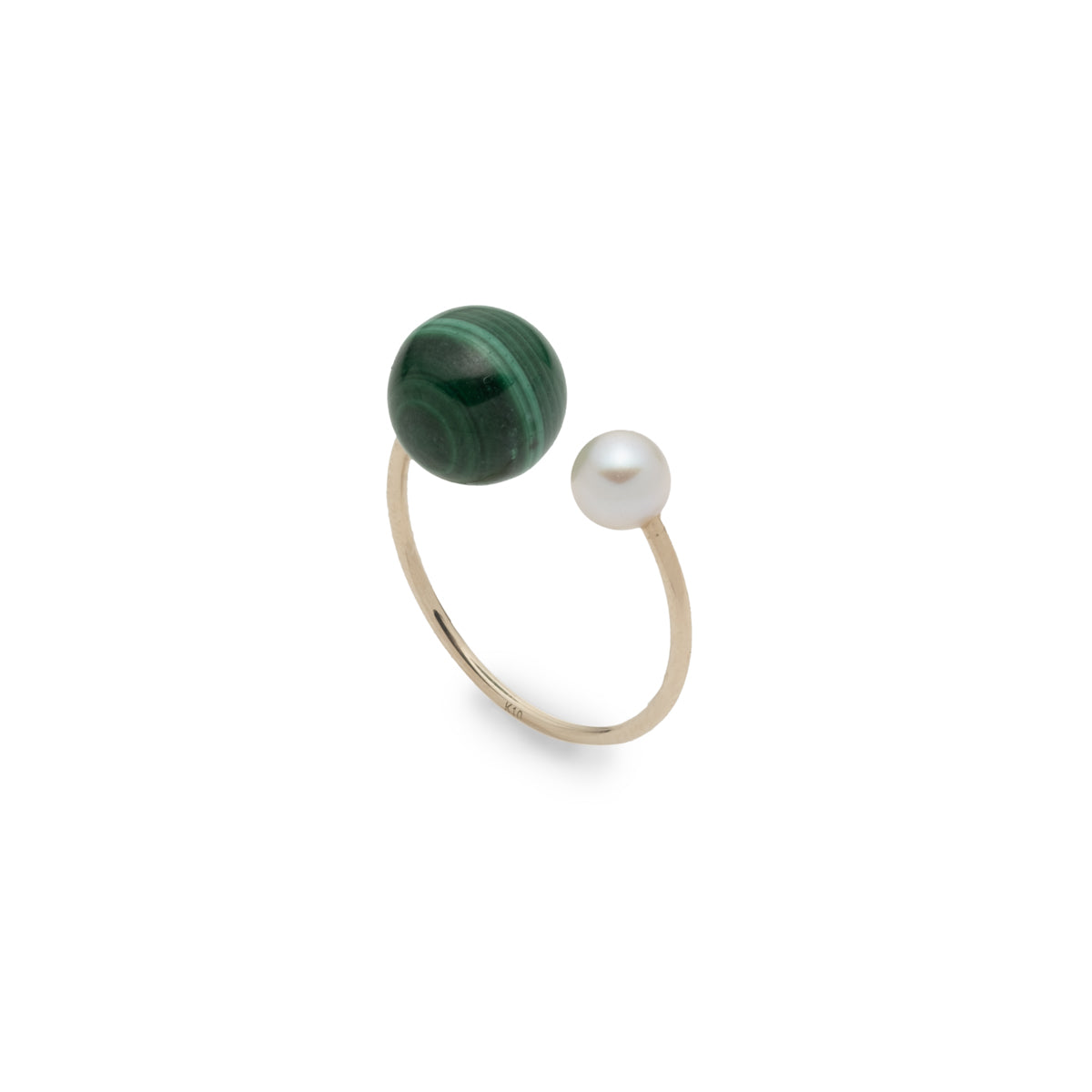 Malachite Akoya Pearl Ear Cuff