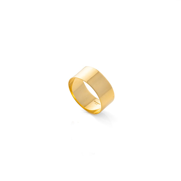 18k "All About Basics" Flat Wide Band Ring