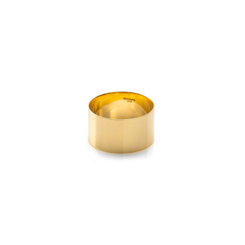 18k "All About Basics" Flat Wide Band Ring
