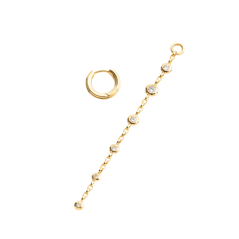 18k "Cascade" Diamond Charm Earring