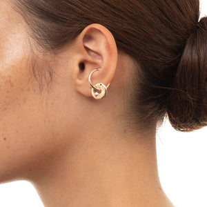 WHEEL OF FORTUNE White and Black Diamond Ear Cuff