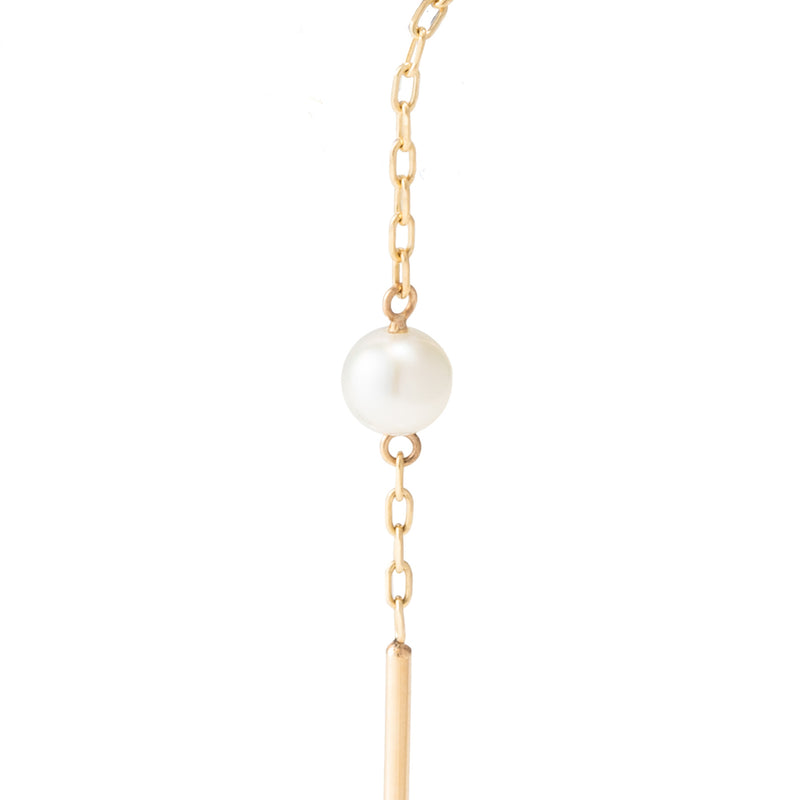 "All About Basics" Toggle Pearl Chain Earring