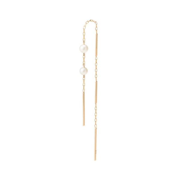 ALL ABOUT BASICS Toggle Akoya Pearl Chain Earring