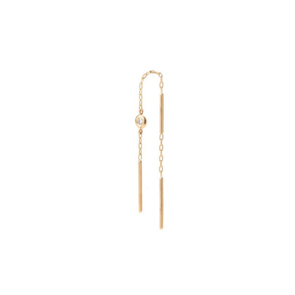 "All About Basics" Toggle Diamond Chain Earring