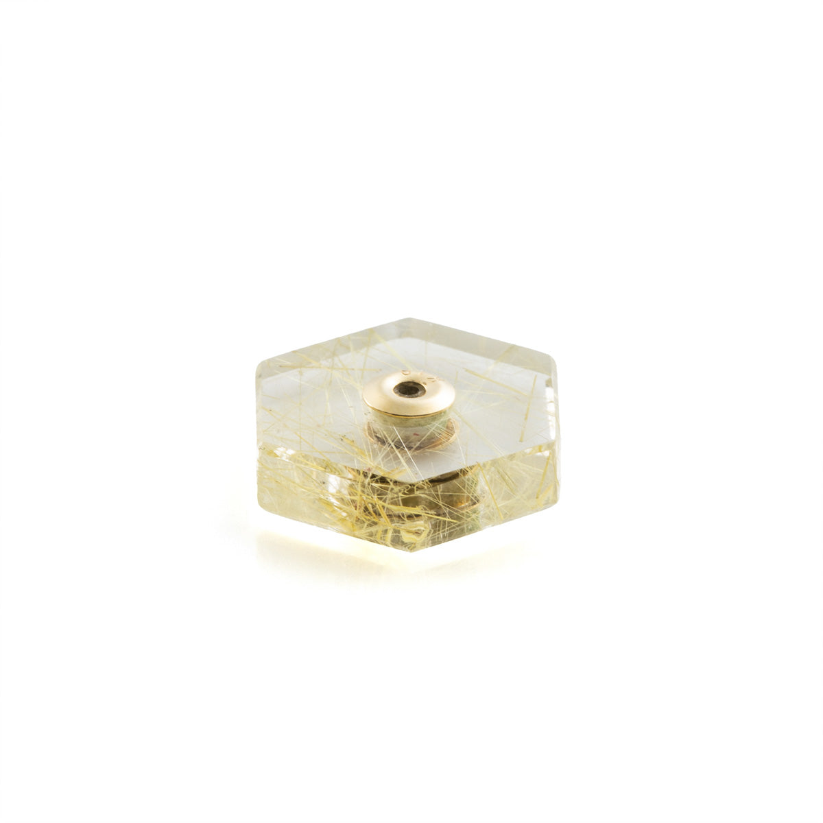 Hexagon Rutile Stone for Spear Earring