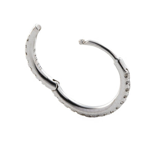 18K MANHATTAN Diamond Hoop Earring Large size