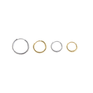 18K MANHATTAN Diamond Hoop Earring Extra Small size