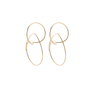 ALL ABOUT BASICS Double Hoop Floating Earring Small size