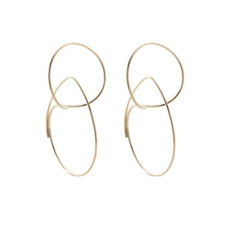 "All About Basics" Double Hoop Floating Earring M size