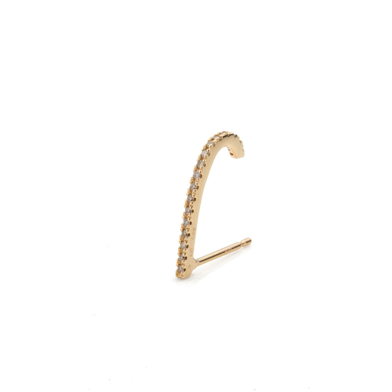 "Gossamer" Inner Hook Diamond Earring M size