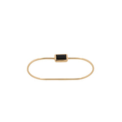 "Industria" Two Finger Ring Onyx