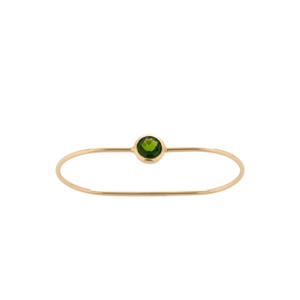 "Industria" Two Finger Ring Chrome Diopside