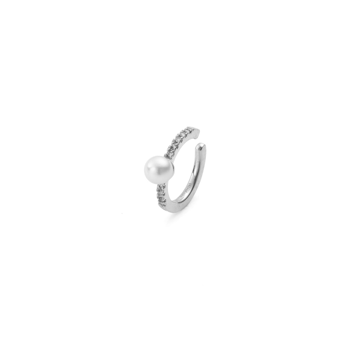 Akoya Pearl Diamond Ear Cuff S size