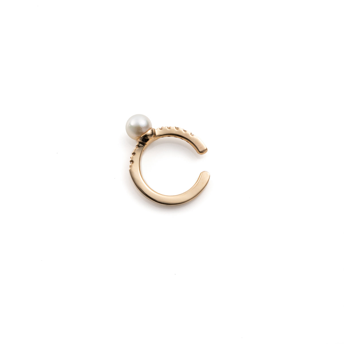 Akoya Pearl Diamond Ear Cuff S size