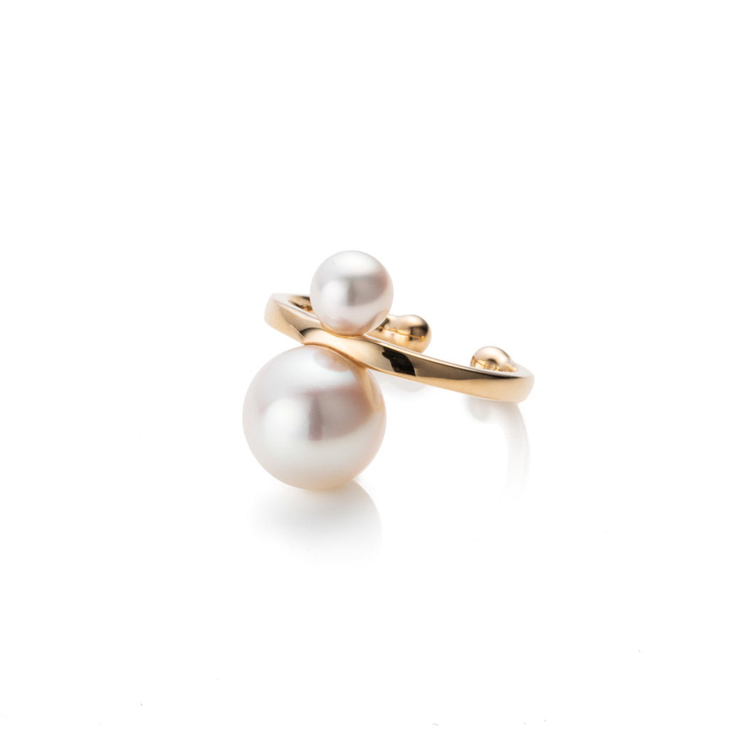 Double Pearl Ear Cuff