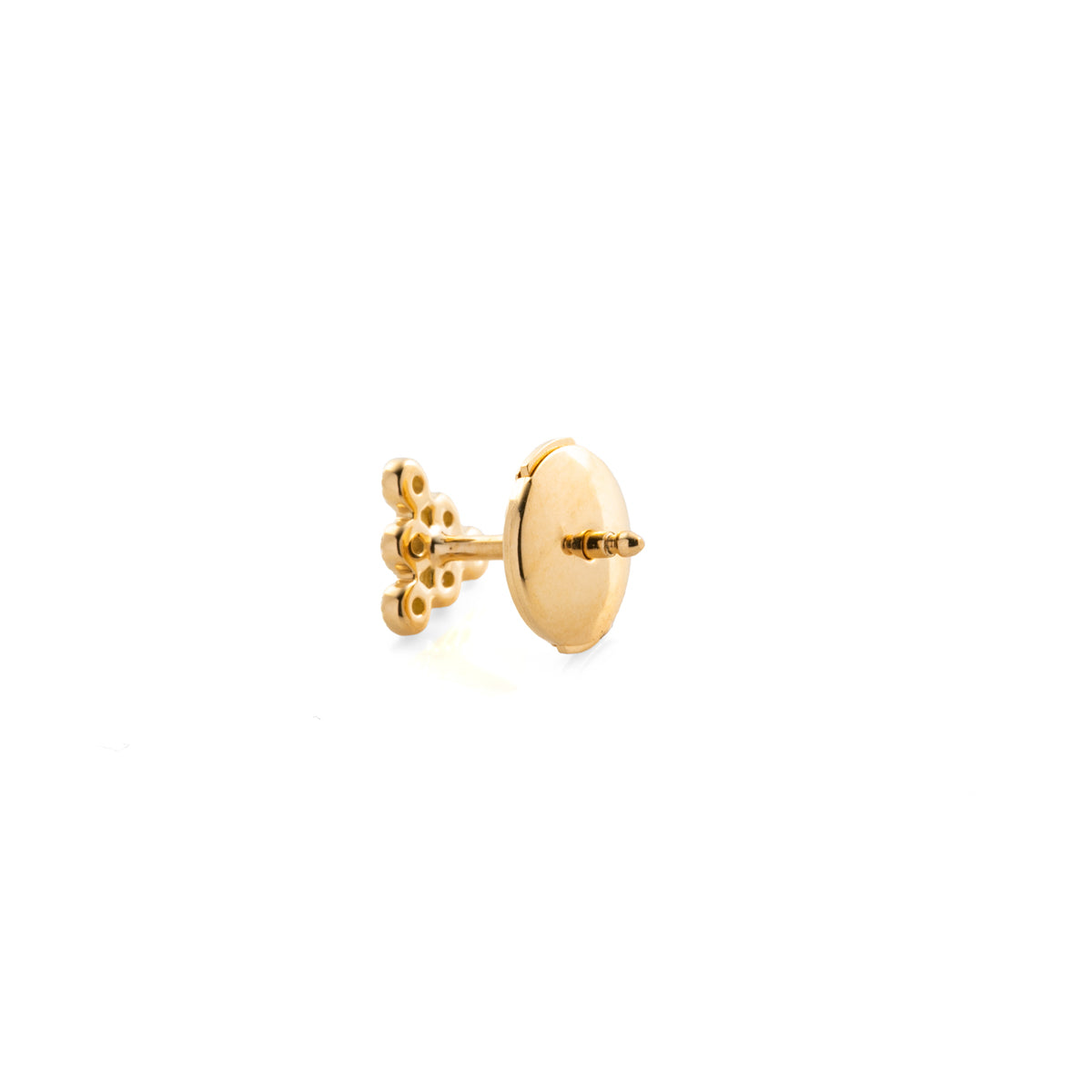 18K ALL ABOUT BASICS  Pyramid Diamond Earring Medium size