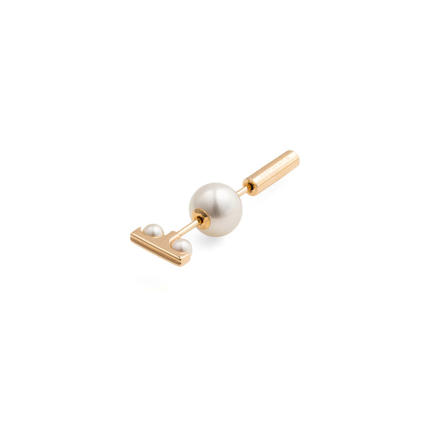 "Mini Spear" Beluga Pearl Earring
