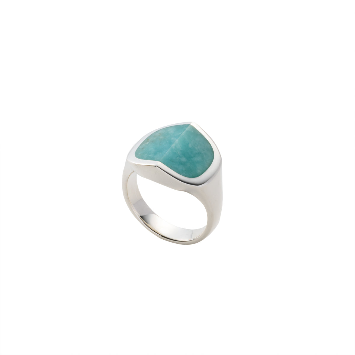 【Made-To-Order】EQUINOX-Pyramid Amazonite Ring Large size