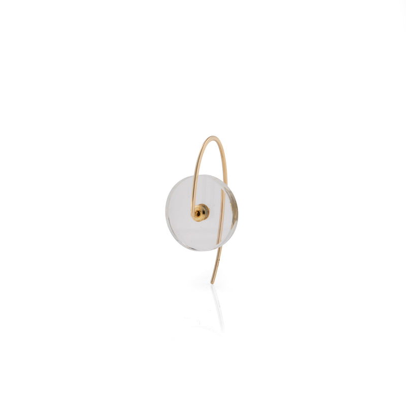 "Orbital" Quartz Hook Earring S size