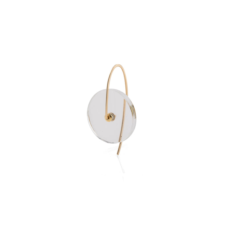 "Orbital" Quartz Hook Earring M size