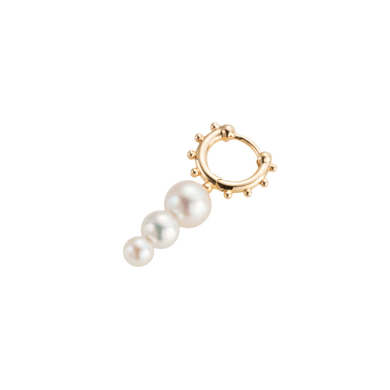 Silver Pearl Hoop Earrings - Dazzle Accessories