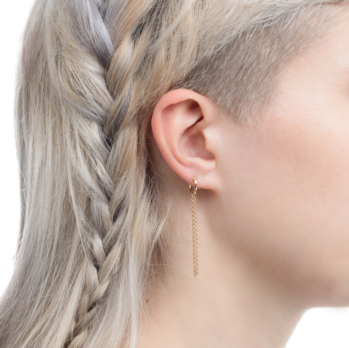 SEA ANEMONE Chain Hoop Earring